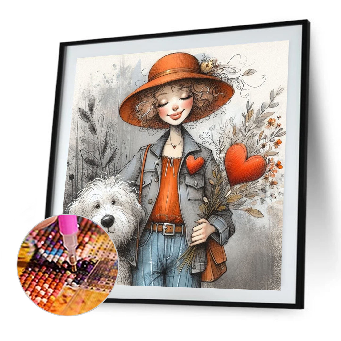 Crazy Little Girl - Full Square Drill Diamond Painting 40*40CM