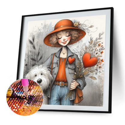 Crazy Little Girl - Full Square Drill Diamond Painting 40*40CM