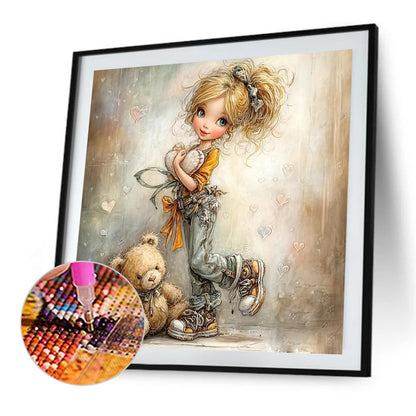 Crazy Little Girl - Full Square Drill Diamond Painting 40*40CM