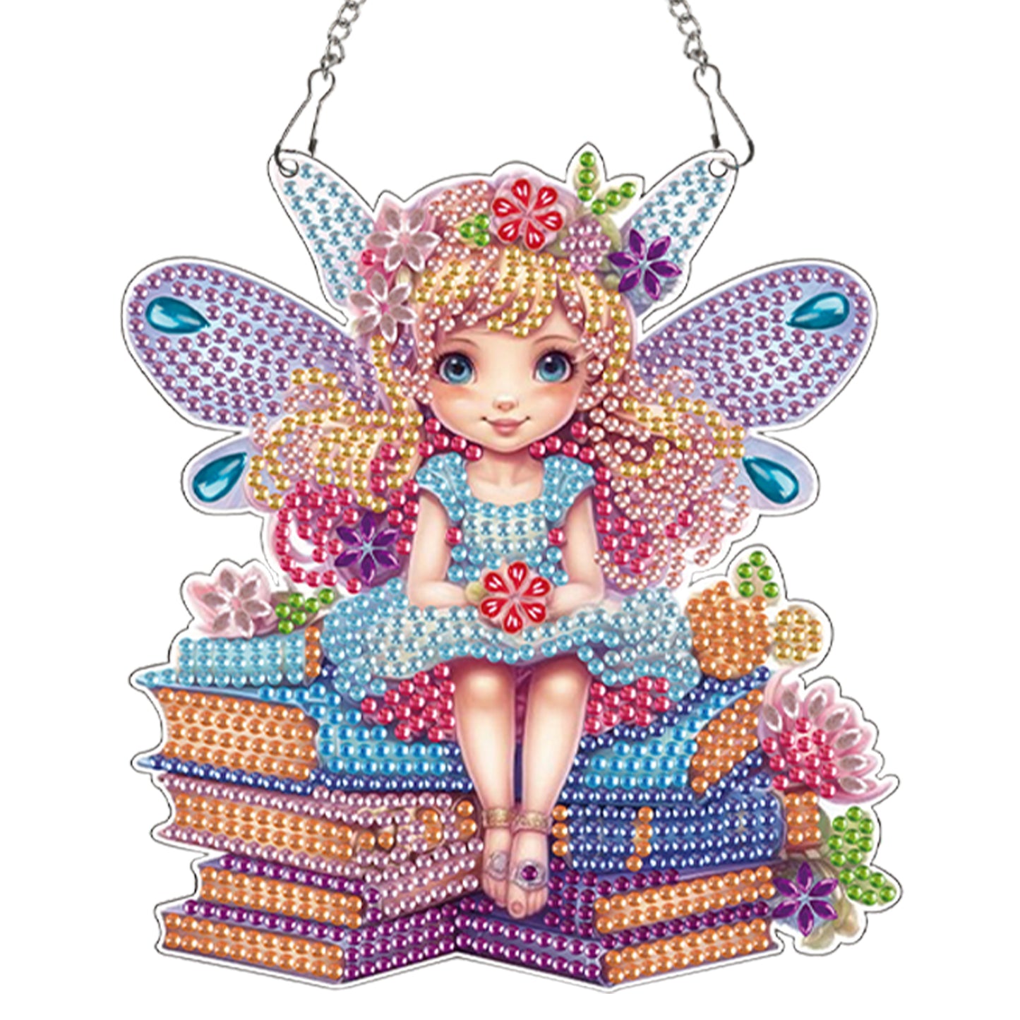 2pcs Elf Girl 2D Flat DIY Diamond Painting Set Diamond Art Pendant Wall Decor