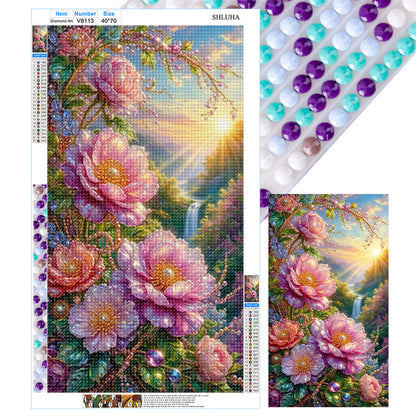 Flowers - Full Round Drill Diamond Painting 40*70CM