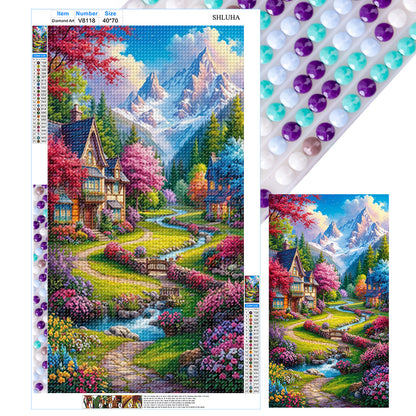 Rural Scenery - Full Round Drill Diamond Painting 40*70CM