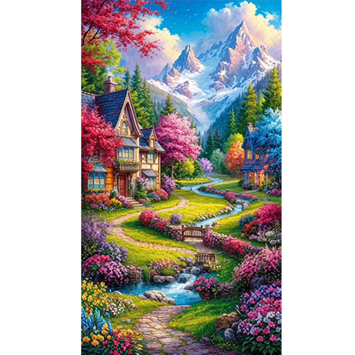 Rural Scenery - Full Round Drill Diamond Painting 40*70CM