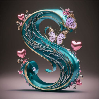 The Letter S - Full Round Drill Diamond Painting 40*40CM