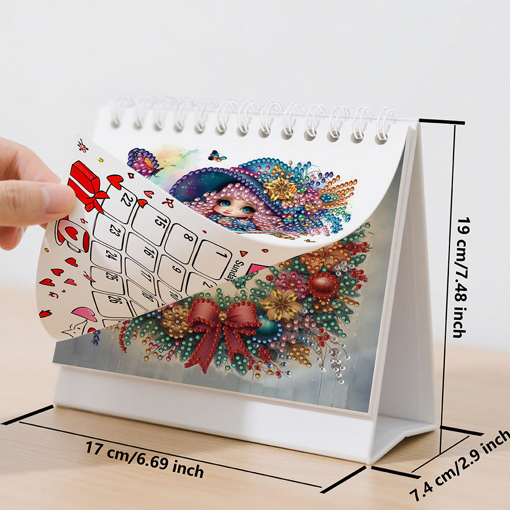 5D/DIY Diamond Painting Calendar Kit Partial Drill Diamond Art Paper Calendar