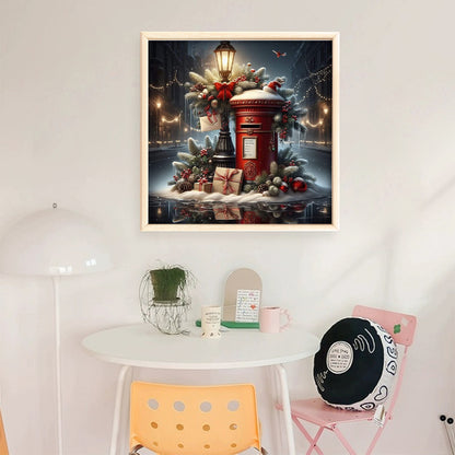 Christmas Mailbox - 11CT Stamped Cross Stitch 45*45CM