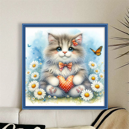 Daisy Flowers - 11CT Stamped Cross Stitch 40*40CM