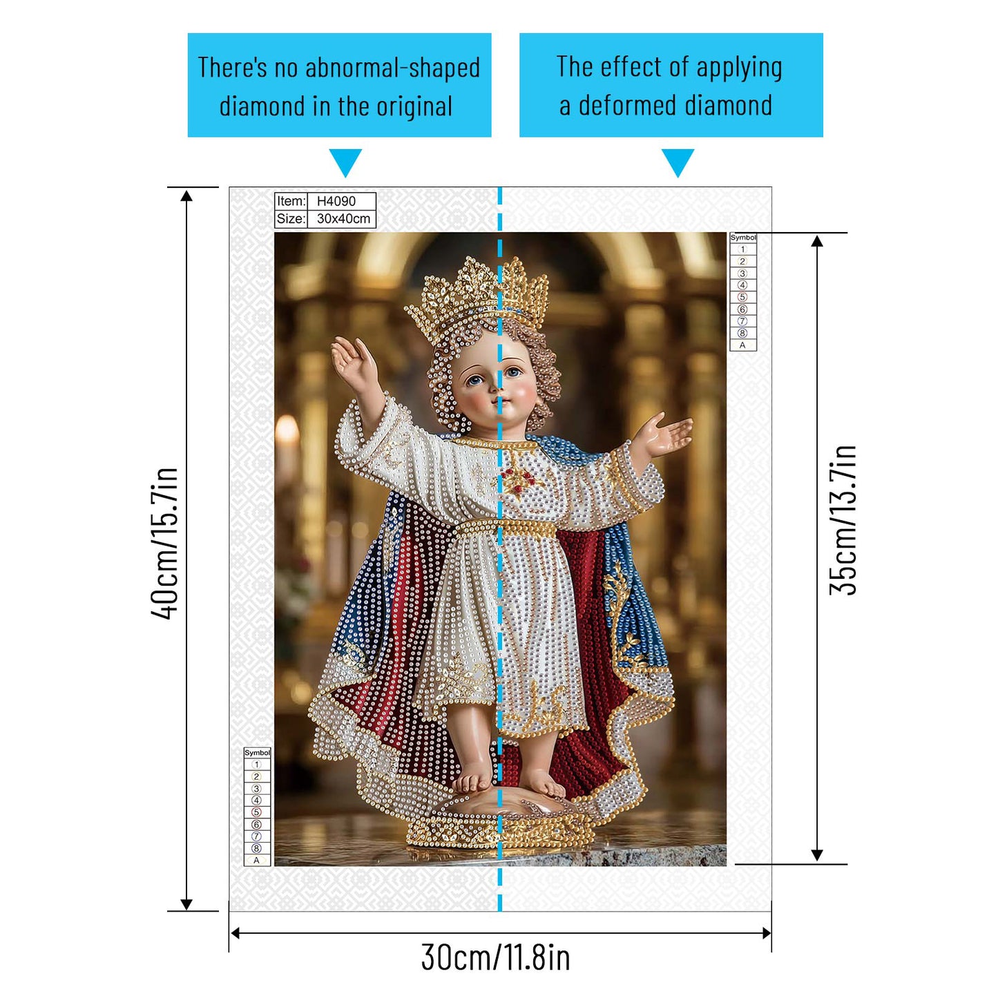 Religious Madonna - Special Shaped Drill Diamond Painting 30*40CM