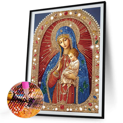 Religious Madonna - Special Shaped Drill Diamond Painting 30*40CM