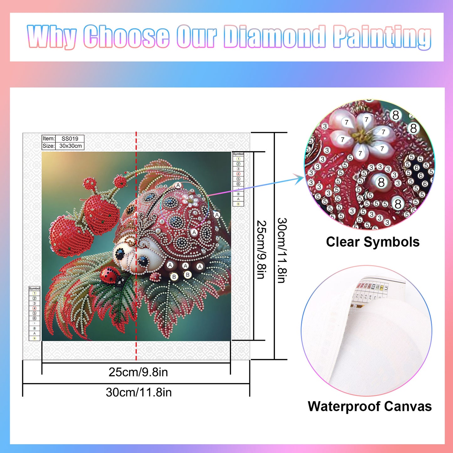 Ladybug - Special Shaped Drill Diamond Painting 30*30CM
