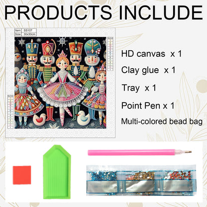 Christmas Nutcracker - Special Shaped Drill Diamond Painting 30*30CM