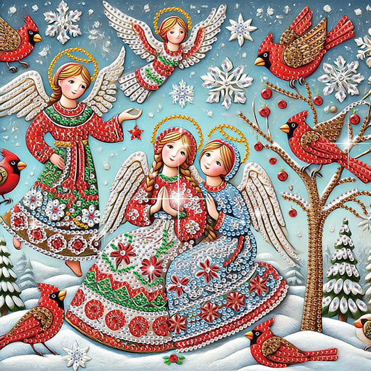 Christmas Angel - Special Shaped Drill Diamond Painting 30*30CM