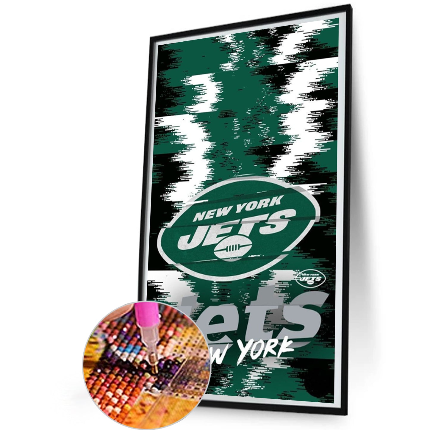 New York Jets - Full Round Drill Diamond Painting 30*55CM