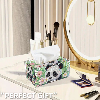 Wooden Diamond Painting Tissue Box for Home and Office Decoration (CZH003)