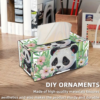 Wooden Diamond Painting Tissue Box for Home and Office Decoration (CZH003)