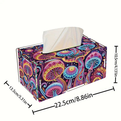 Wooden Diamond Painting Tissue Box for Home and Office Decoration (CZH008)