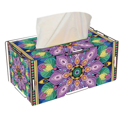 Wooden Diamond Painting Tissue Box for Home and Office Decoration (CZH009)