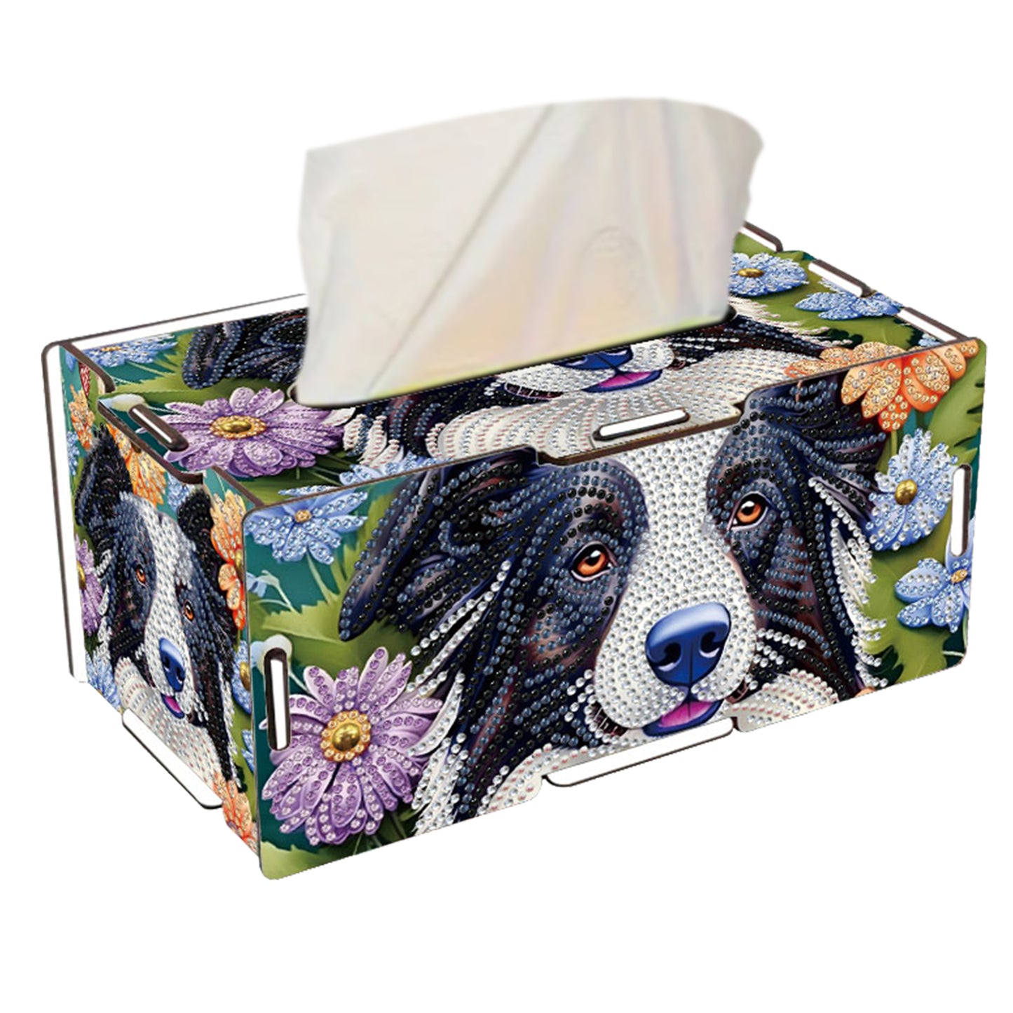 Wooden Diamond Painting Tissue Box for Home and Office Decoration (CZH011)