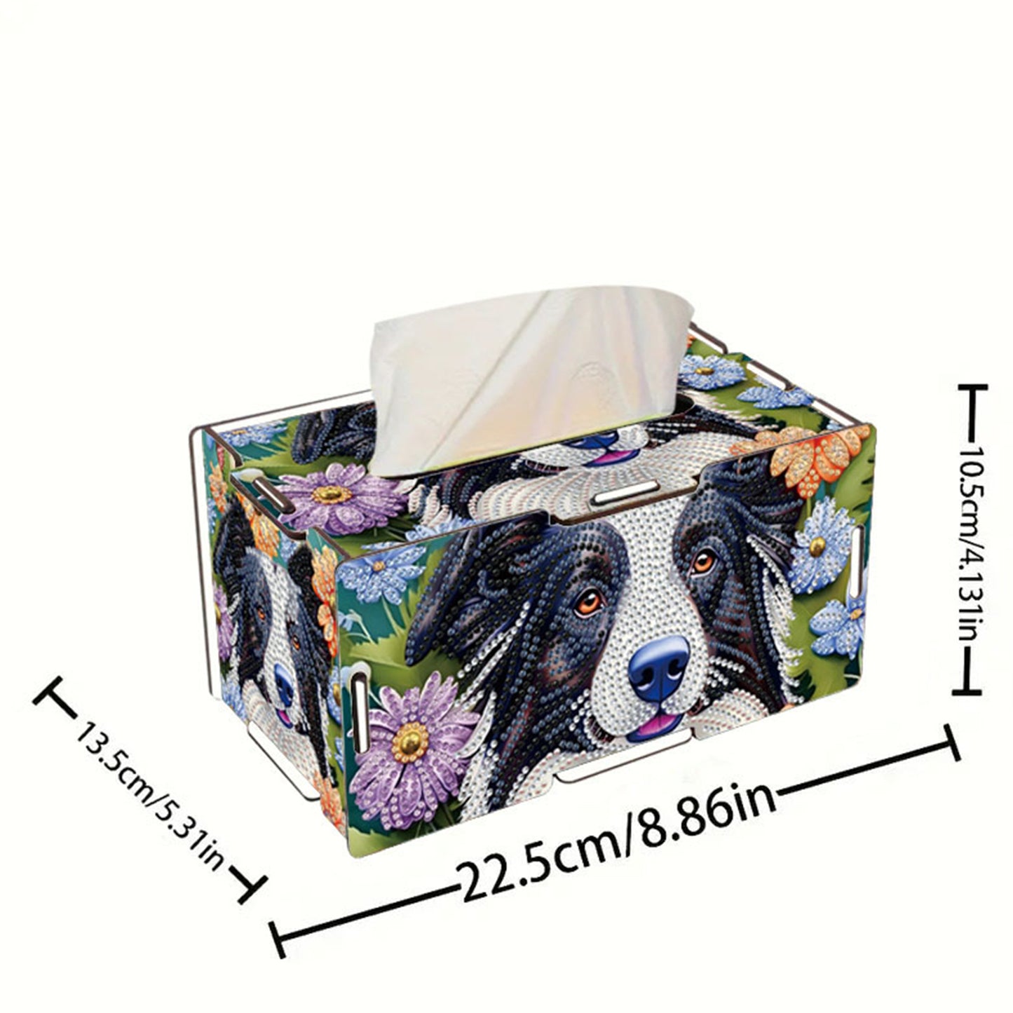 Wooden Diamond Painting Tissue Box for Home and Office Decoration (CZH011)