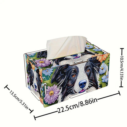 Wooden Diamond Painting Tissue Box for Home and Office Decoration (CZH011)