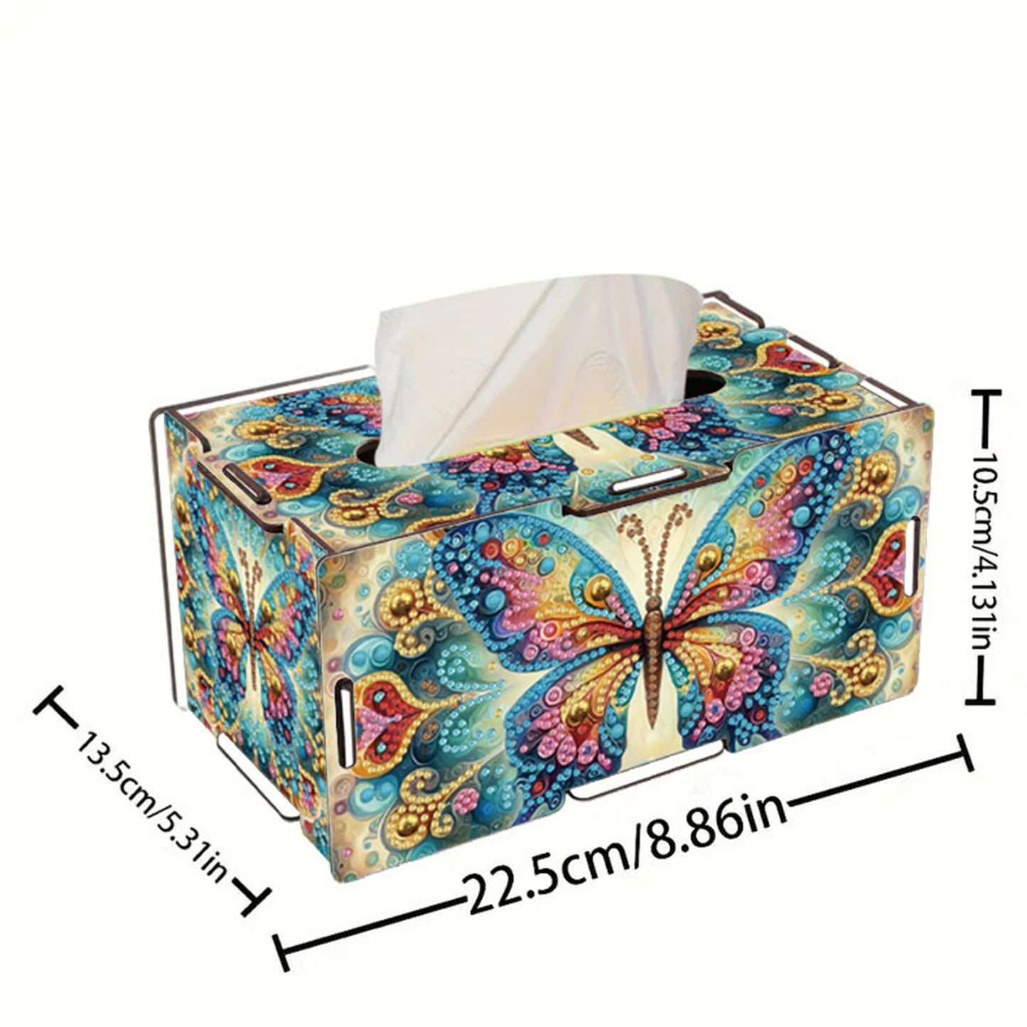 Wooden Diamond Painting Tissue Box for Home and Office Decoration (CZH012)