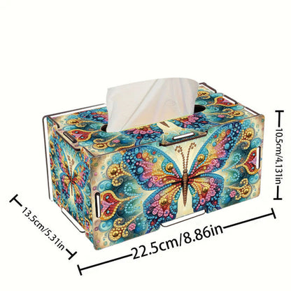 Wooden Diamond Painting Tissue Box for Home and Office Decoration (CZH012)