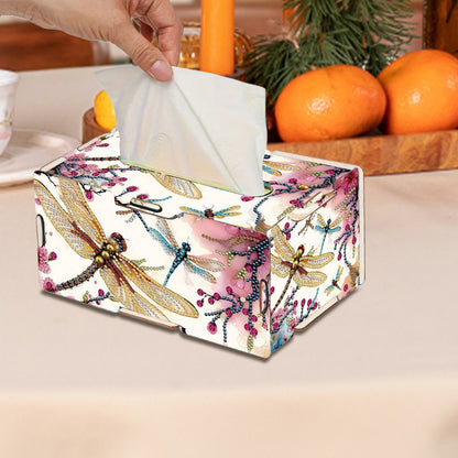 Wooden Diamond Painting Tissue Box for Home and Office Decoration (CZH013)