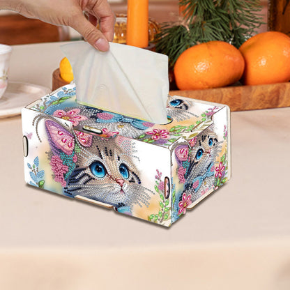 Wooden Diamond Painting Tissue Box for Home and Office Decoration (CZH014)