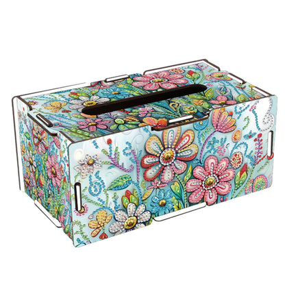 Wooden Diamond Painting Tissue Box for Home and Office Decoration (CZH015)