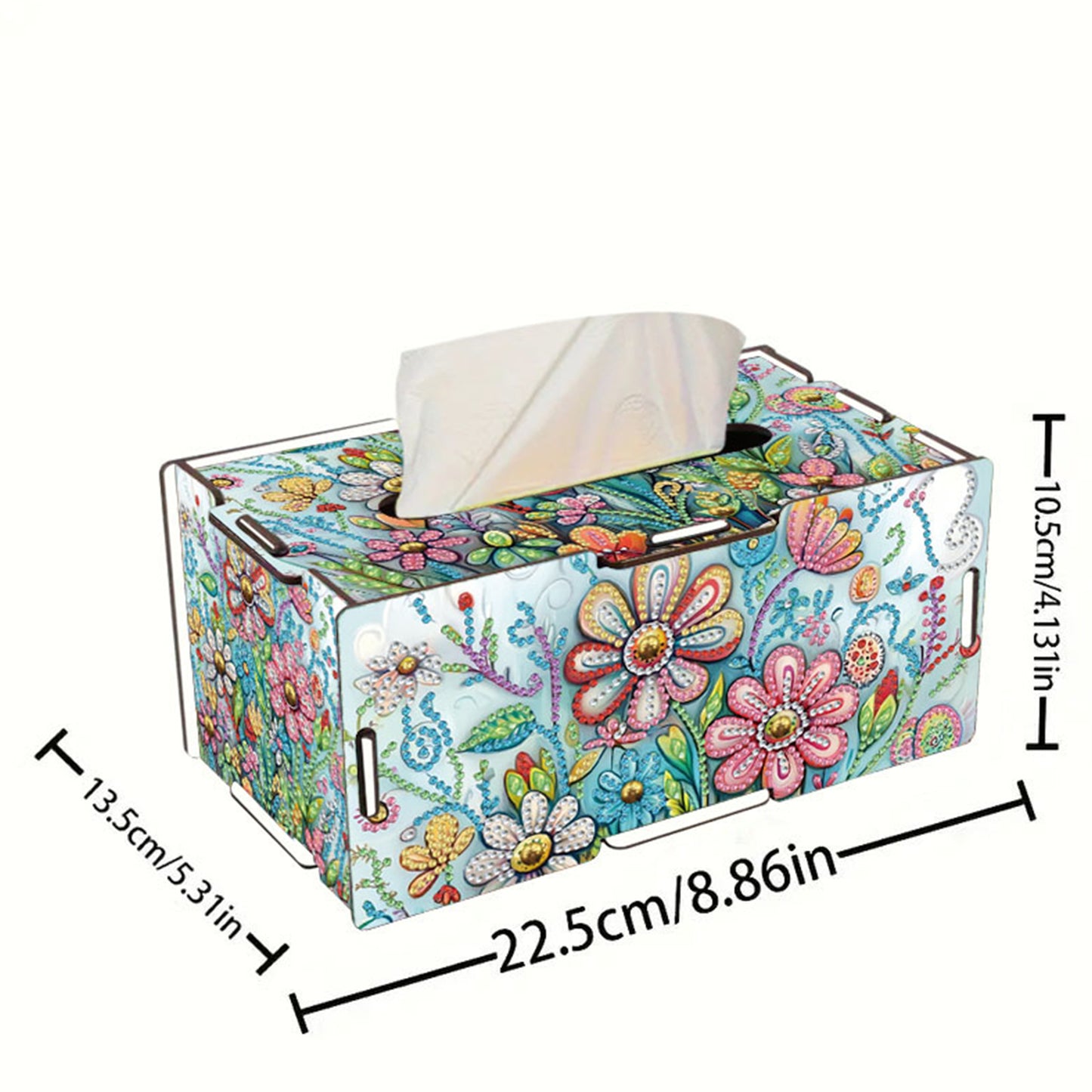 Wooden Diamond Painting Tissue Box for Home and Office Decoration (CZH015)