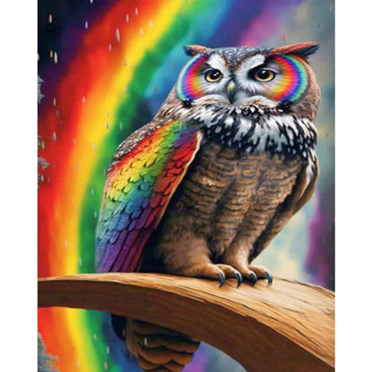 Owl - Partial AB Full Round Drill Diamond Painting 40*50CM