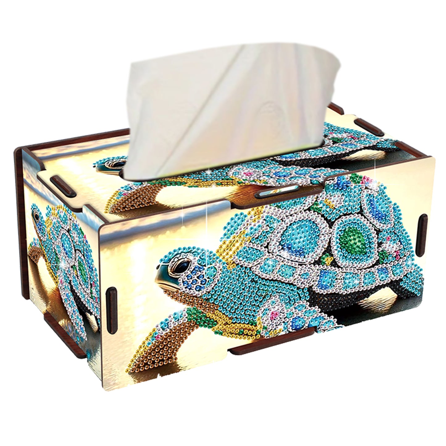 Wooden Diamond Painting Tissue Box for Home and Office Decoration (ZJH021)
