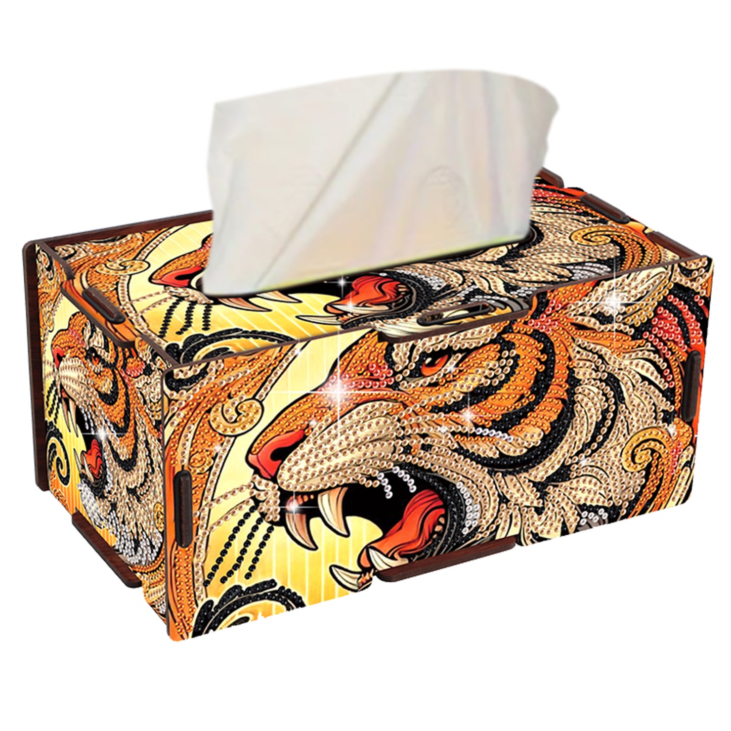 Wooden Diamond Painting Tissue Box for Home and Office Decoration (ZJH025)