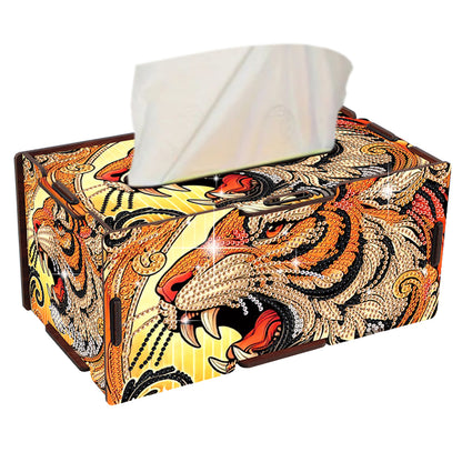 Wooden Diamond Painting Tissue Box for Home and Office Decoration (ZJH025)