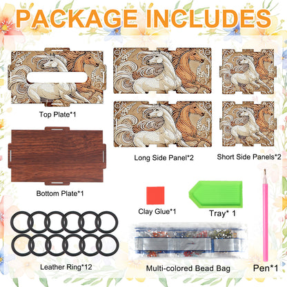 Wooden Diamond Painting Tissue Box for Home and Office Decoration (ZJH034)