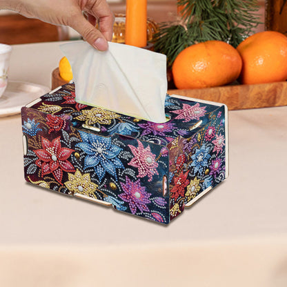 Flower DIY Diamond Art Paper Towel Holder for Home and Office Decoration