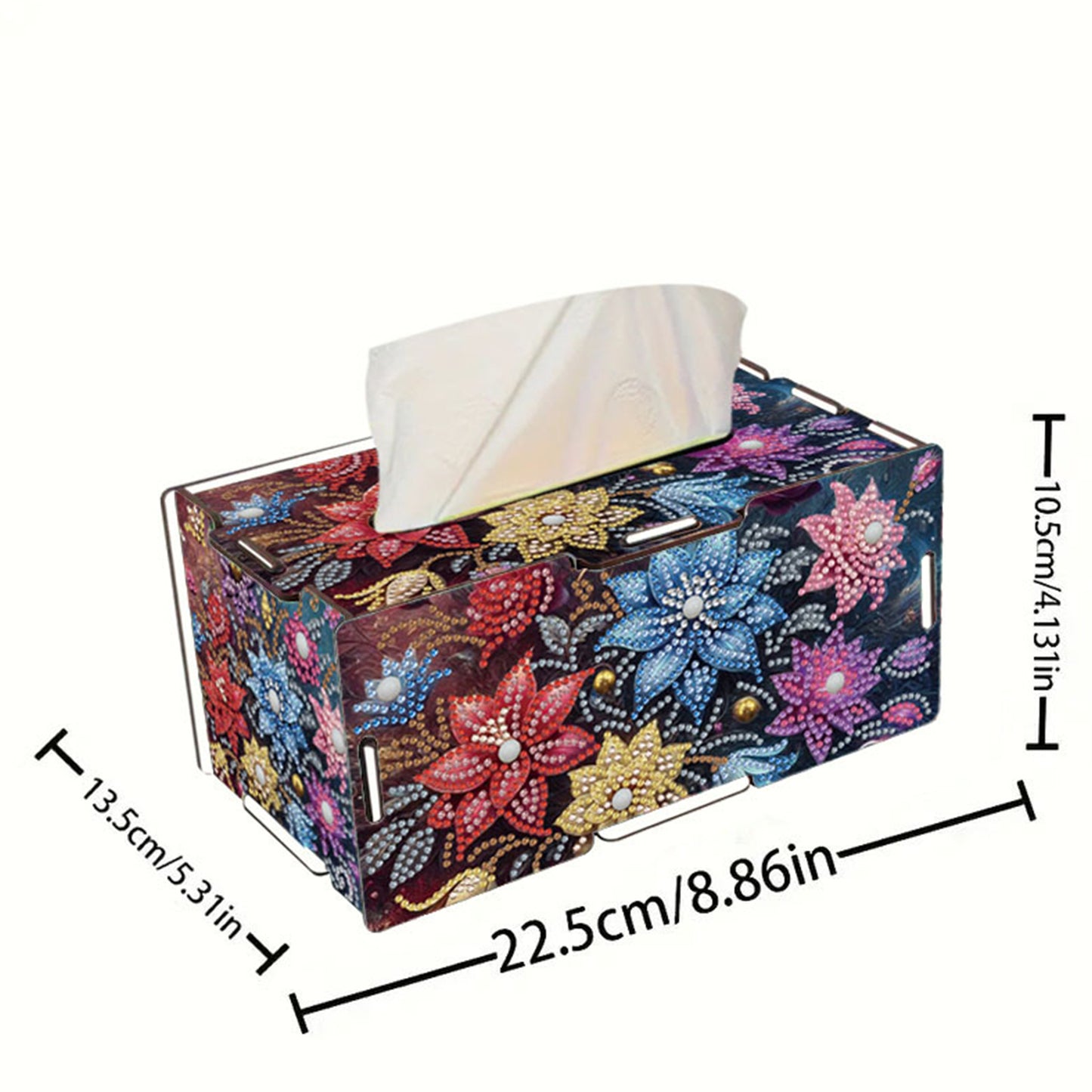 Flower DIY Diamond Art Paper Towel Holder for Home and Office Decoration