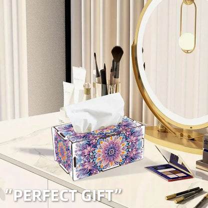 Mandala DIY Diamond Art Paper Towel Holder for Home and Office Decoration