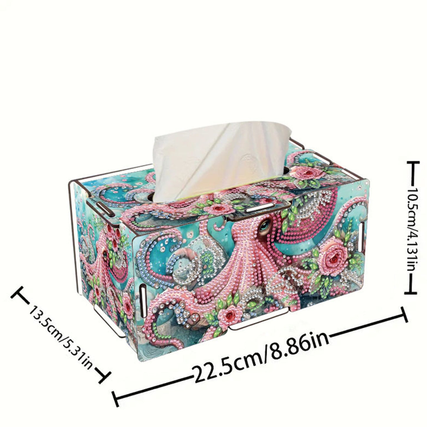 Octopus DIY Diamond Art Paper Towel Holder for Home and Office Decoration