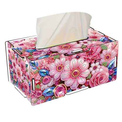 Flower DIY Diamond Art Paper Towel Holder for Home and Office Decoration