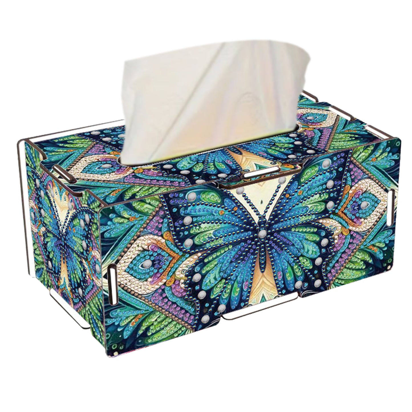 Butterfly DIY Diamond Art Paper Towel Holder for Home and Office Decoration