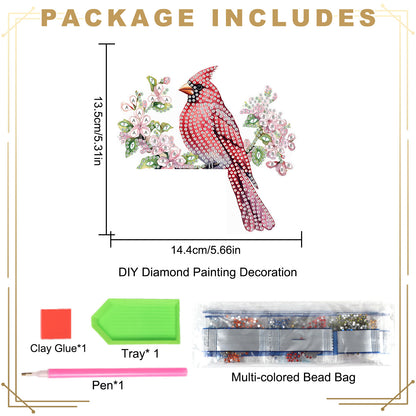 2Pcs DIY Diamond Art Door Corner Pendants Acrylic Door Decoration (Peacock)
