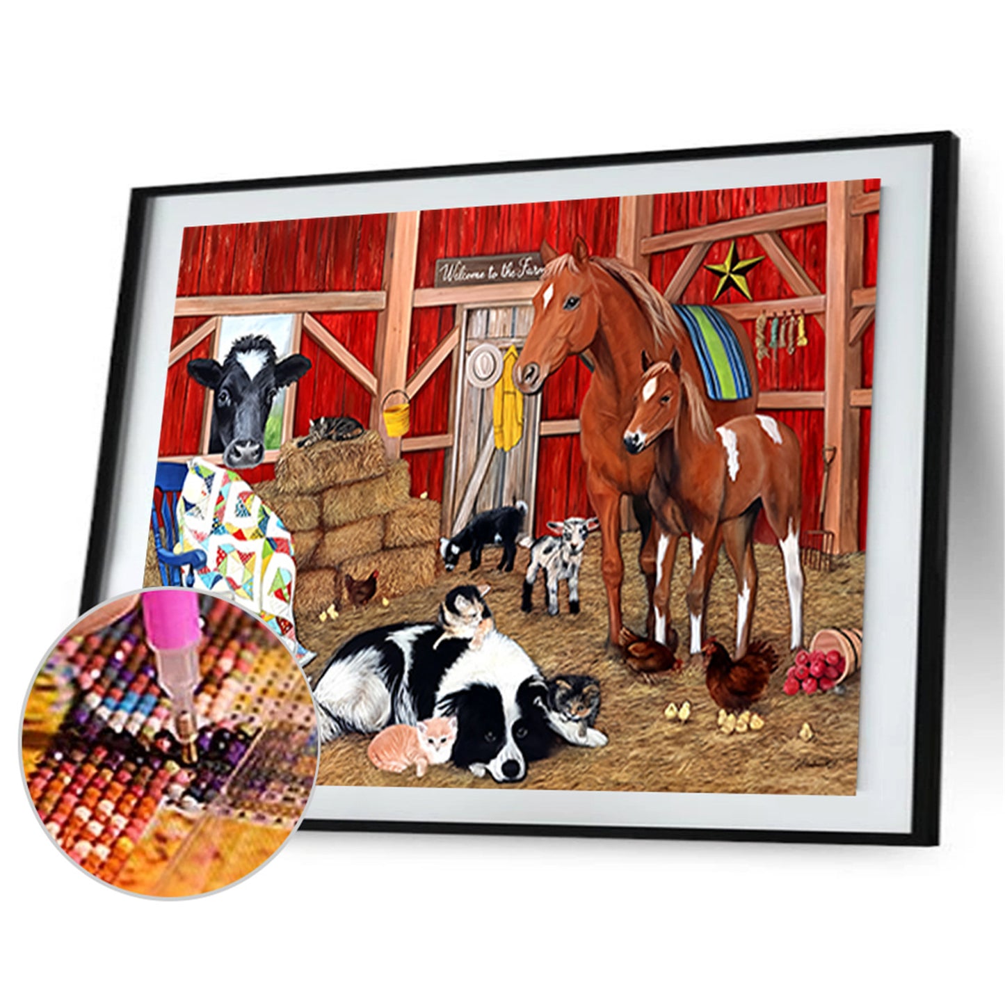 Farm Animals - Full Round Drill Diamond Painting 50*40CM