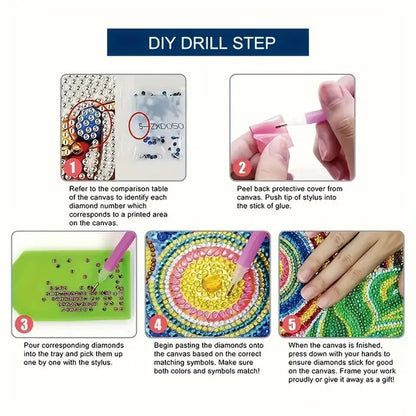 DIY Diamond Painting Storage Box Snowman Clear Plastic Case for Small Items