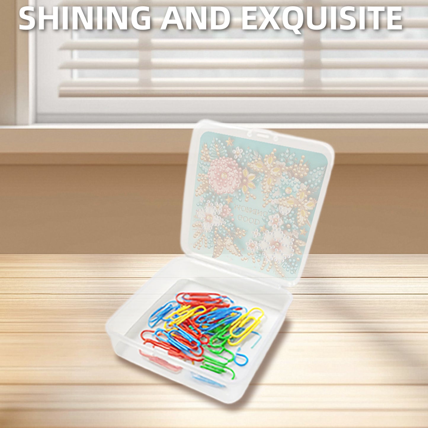 DIY Diamond Painting Storage Box Flower Butterfly Clear Organizer for Small Item