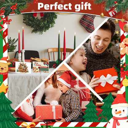 10PCS DIY Xmas Diamond Art Crystal Scratch Card Handmade Gift Card (House)