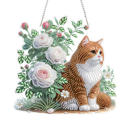 2D Flat DIY Hanging Diamond Art Kits DIY Home Decor Hanging Charm (Flowers)
