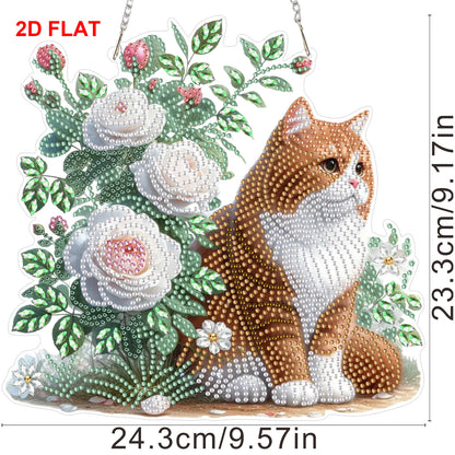 2D Flat DIY Hanging Diamond Art Kits DIY Home Decor Hanging Charm (Flowers)