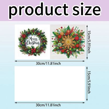 6PCS DIY Diamond Art Greeting Cards Congratulations Cards Gifts (Snowflakes)