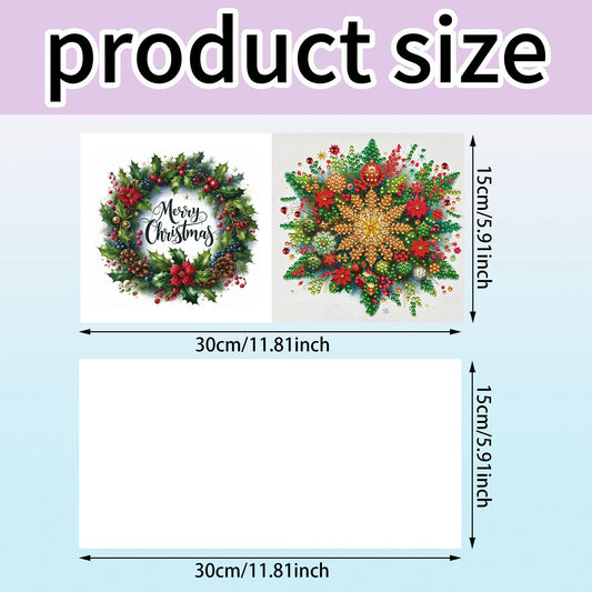6PCS DIY Diamond Art Greeting Cards Congratulations Cards Gifts (Snowflakes)